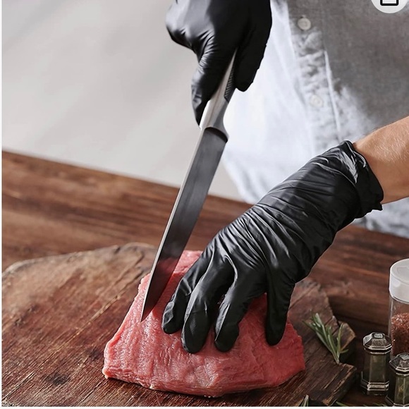 GLOVEWORKS Black Nitrile Industrial Disposable Gloves 5 Mil XX-Large 100 count - Picture 13 of 16